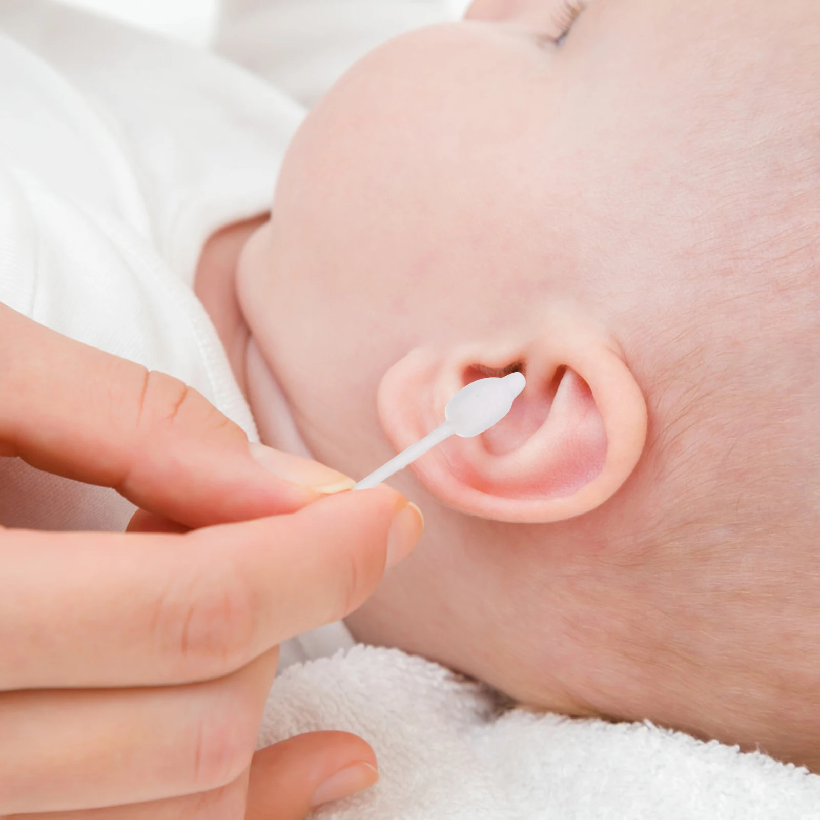 

56Pcs Baby Cotton Swabs Natural Eco Friendly Gourd Shape Design Safe for Kids Ear Wax Removal Belly Button Wound Care Beauty