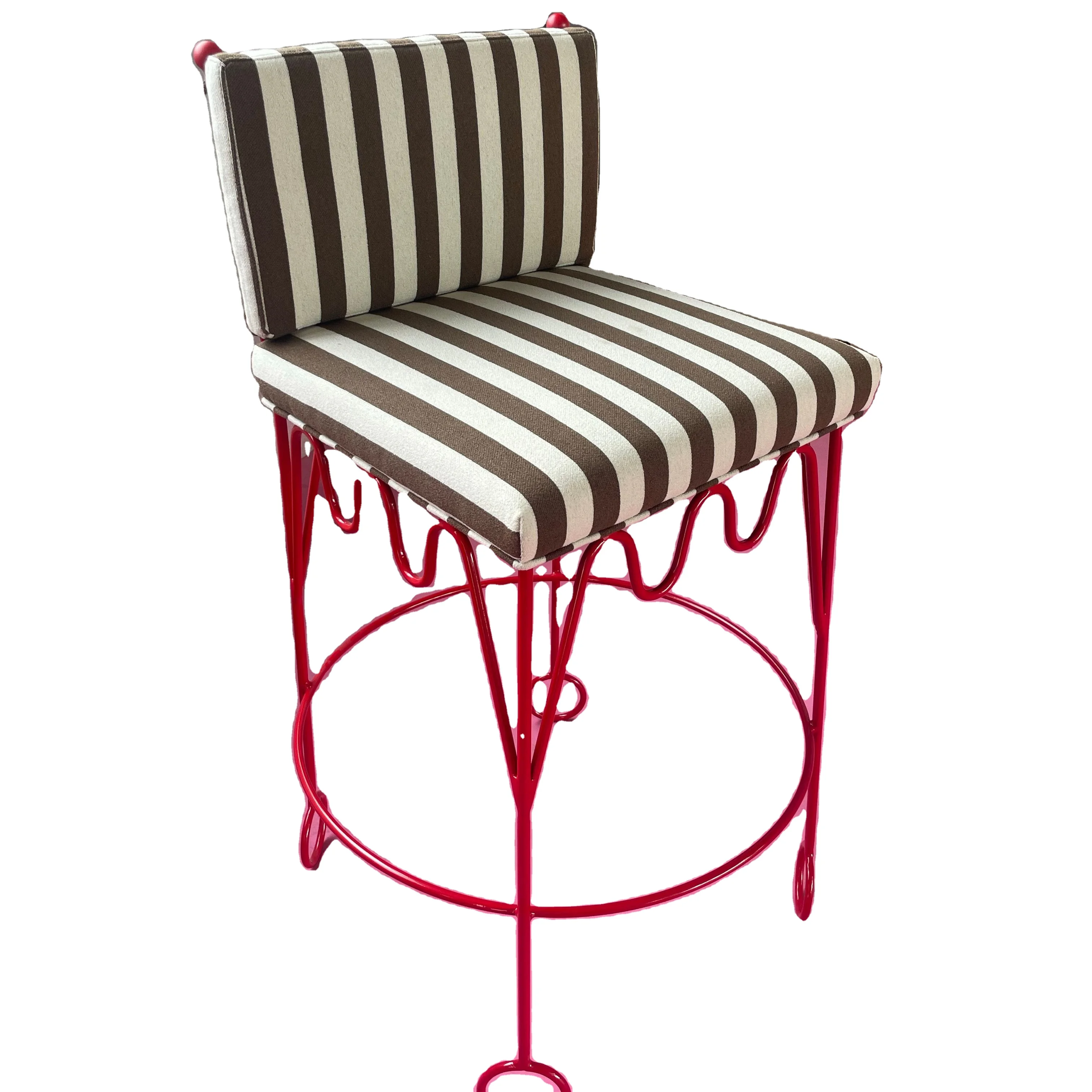 &Furniture French Bistro Luxury Metal Iron Wire Stack Bar Chair Stackable Events Banquet Bar Chair