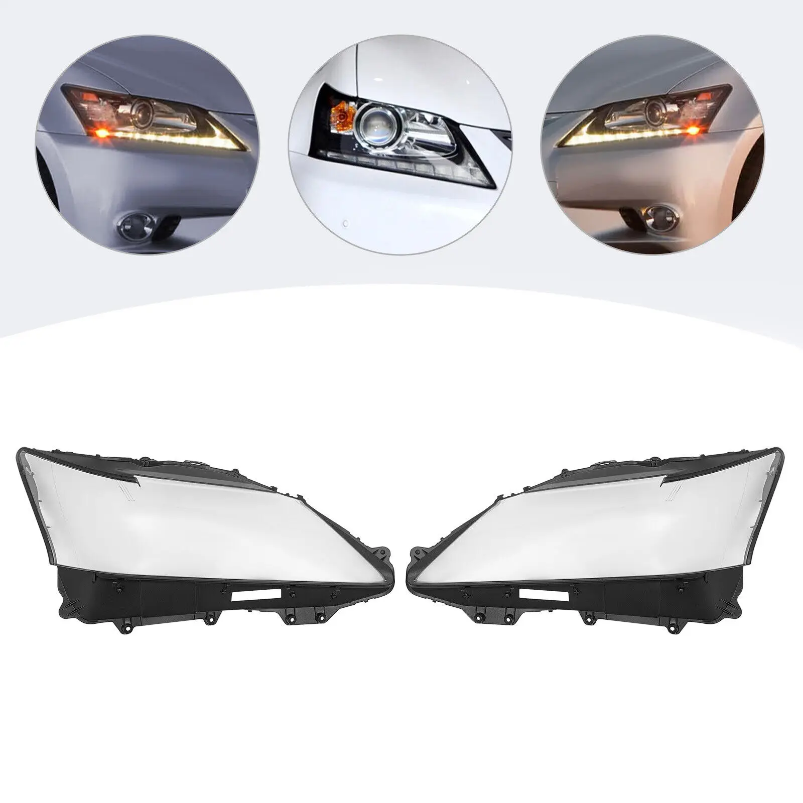 

For 2012-2015 Lexus GS250 GS350 GS450H Left&Right Headlight Lens Shell Cover