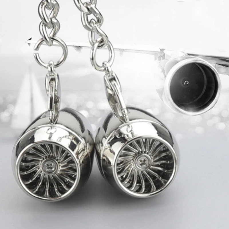 New Design Metal Plane Engine Keychains Mini Jet Engine Keyrings Gifts