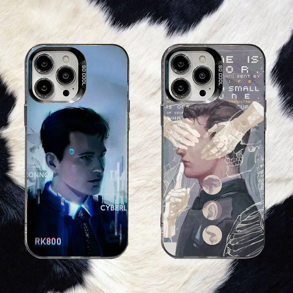 

Detroit Become Human Phone Case For iPhone 16,15,14,13,12,11,8,7,Pro,Max,Plus,Mini,XS,SE Anti Fall Black Matte Hard