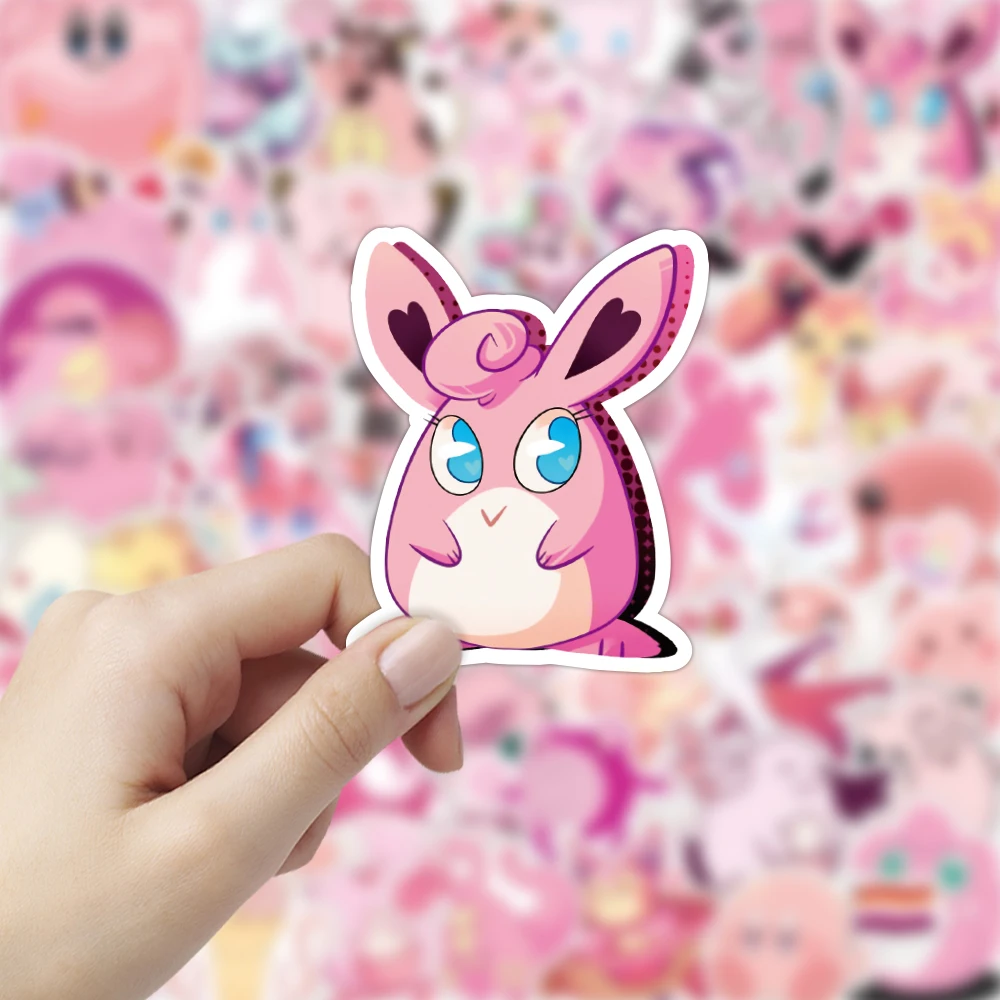 10/30/50PCS Pink Style Pokemon Anime Game Stickers Car Motorcycle Travel Luggage Guitar Fridge Laptop Classic Toy Kawaii Sticker