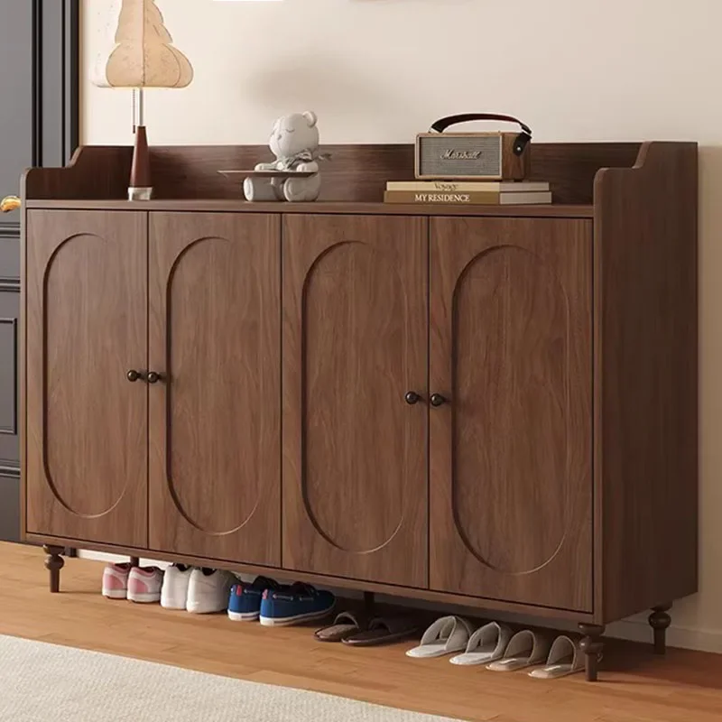 #Luxury Wooden Shoe Cabinet Storage Living Room Closets Armables Shoe Shelf Slippers Hallway Modern Zapatero Salon Furniture
