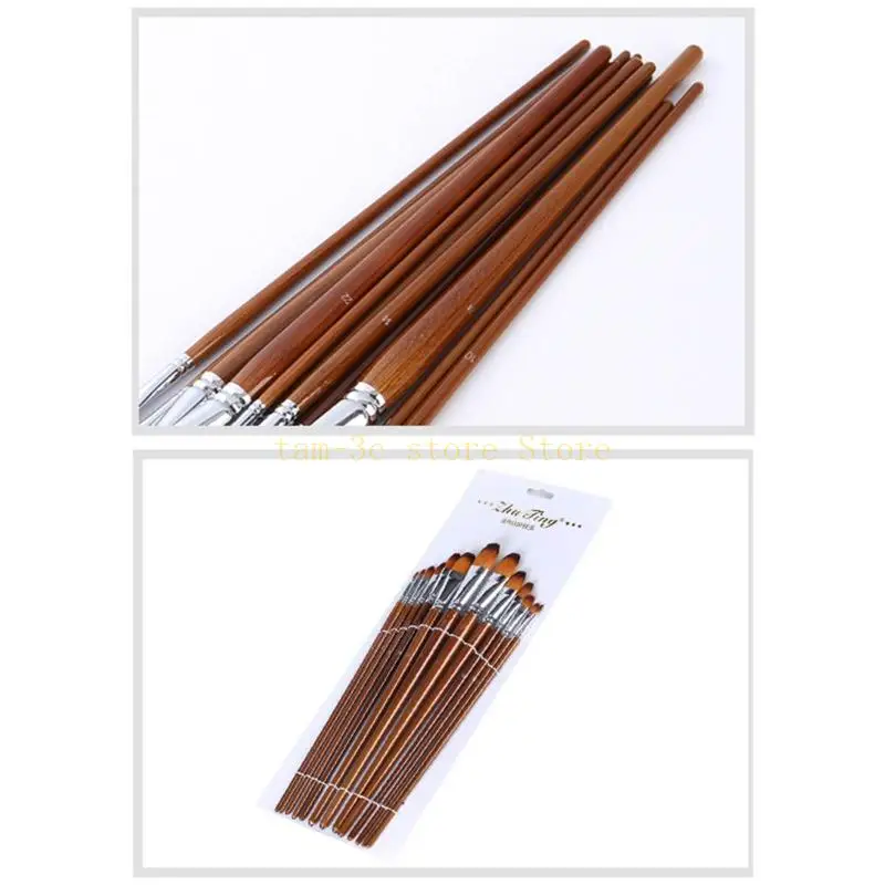 ペイント ブラシ セット 13 個アクリル塗装ナイロン毛ブラシプロフェッショナルキット D0UA