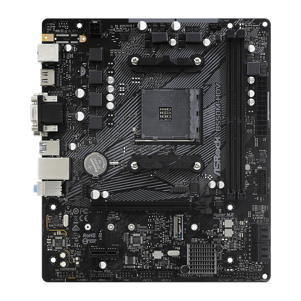 Nowa płyta główna ASRock B550M-HDV micro-atx 64G B550 placa mae AM4 obsługa AMD Ryzen procesador komputer dla graczy DDR4 4733 +(OC) PCIe 4.0