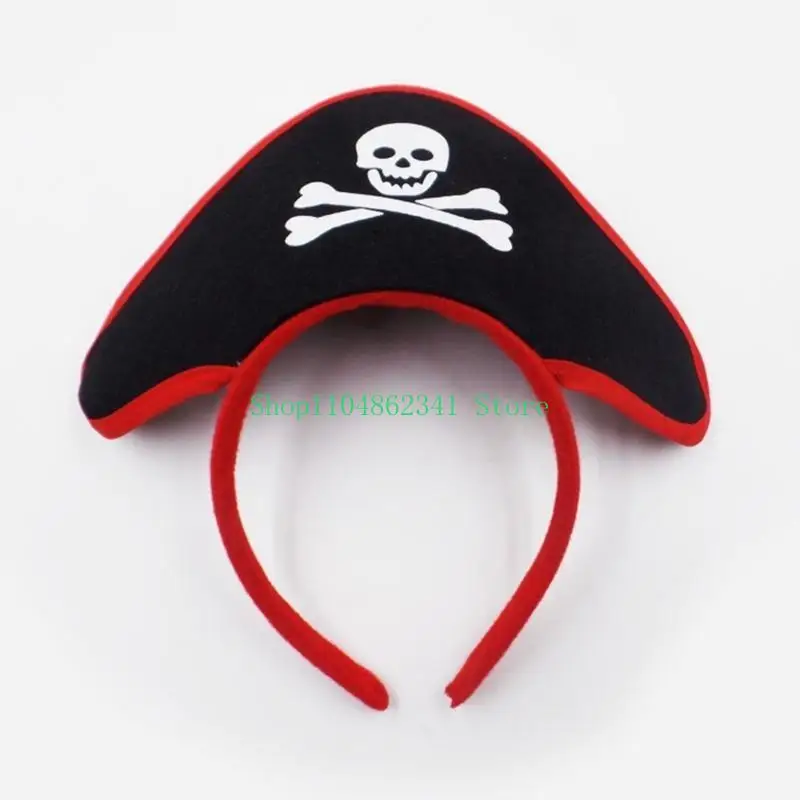Halloween Pirate Headband Pirate Hat Headband Halloween Hair Hoop Pirate Cosplay Headpiece Day of Dead Headband