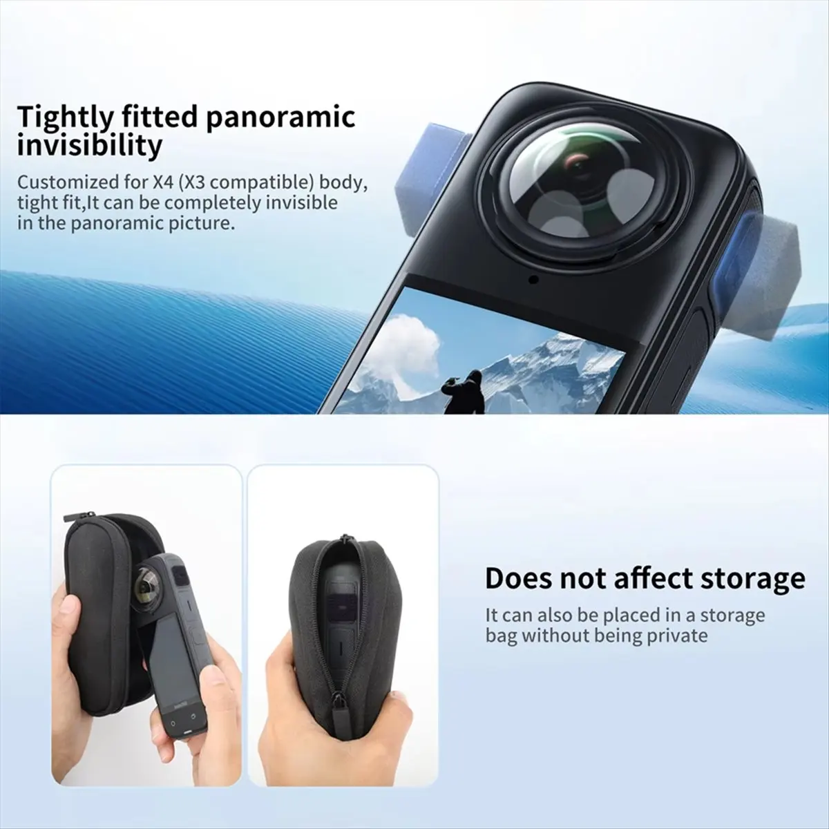 TCE Microphone Wind Muff for X4/ONE X3 Camera Anti-Noise Windbreak Sponge Cushion Effectively Reduces Noise