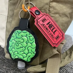 A ticket to Hell highway to Hell funny keychain keyfob luggage tag gift gothic keyring 666 mark of the beast travel accessory