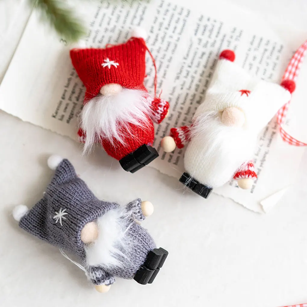 Cloth Christmas Tree Pendant Gnome Eye Catching Holiday Decor Piece Christmas Decoration Indoor Doll