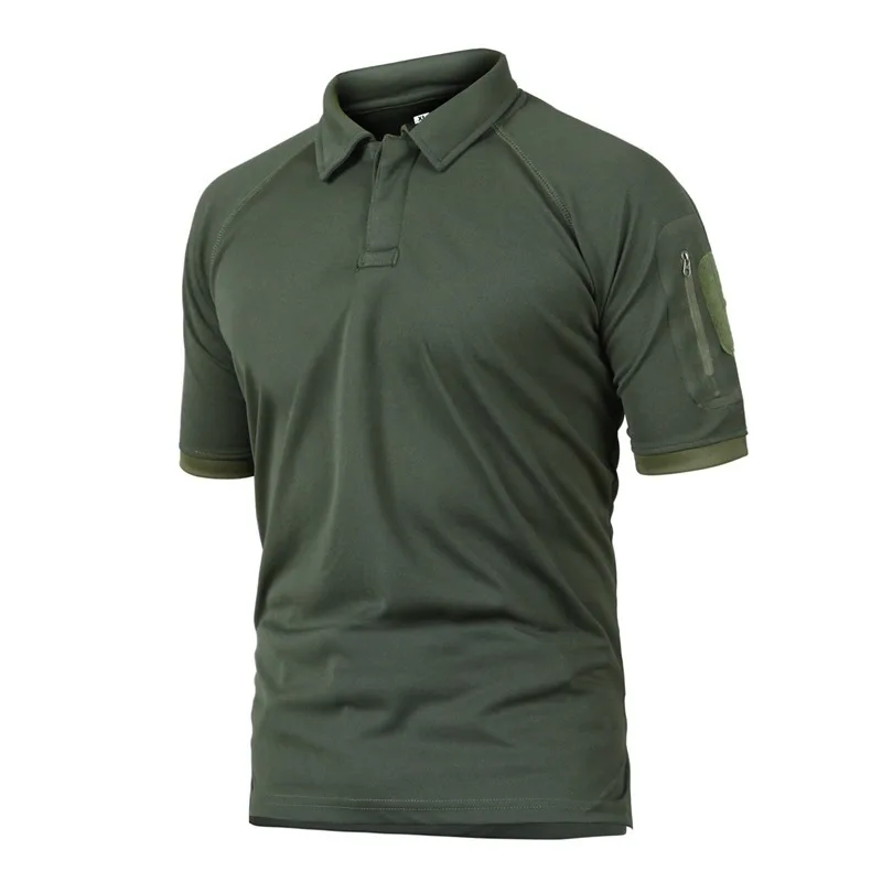 

Summer loose quick drying lapel casual short sleeved shirt