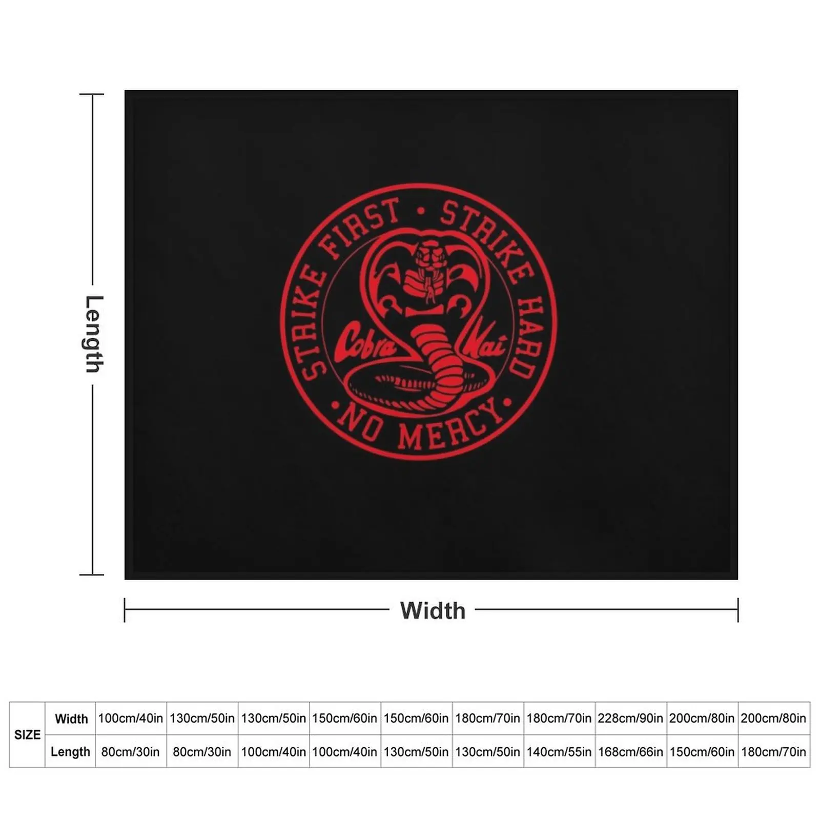 Cobra Kai Red Logo Throw Blanket Kid'S Hairy Bed linens Blankets