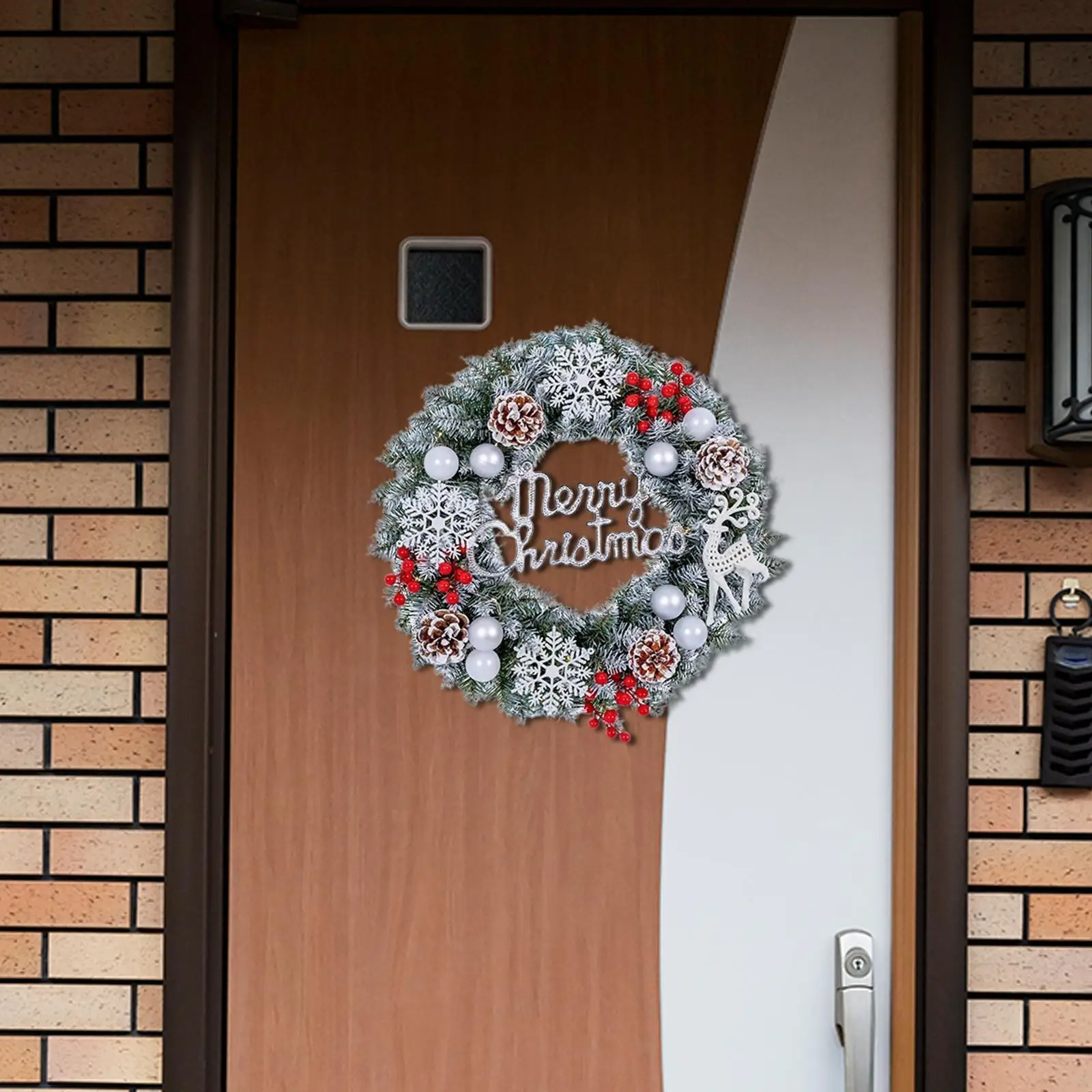 إكليل عيد الميلاد زخرفة إكليل عيد الميلاد للمدفأة في الأماكن المغلقة والخارجية للعام الجديد