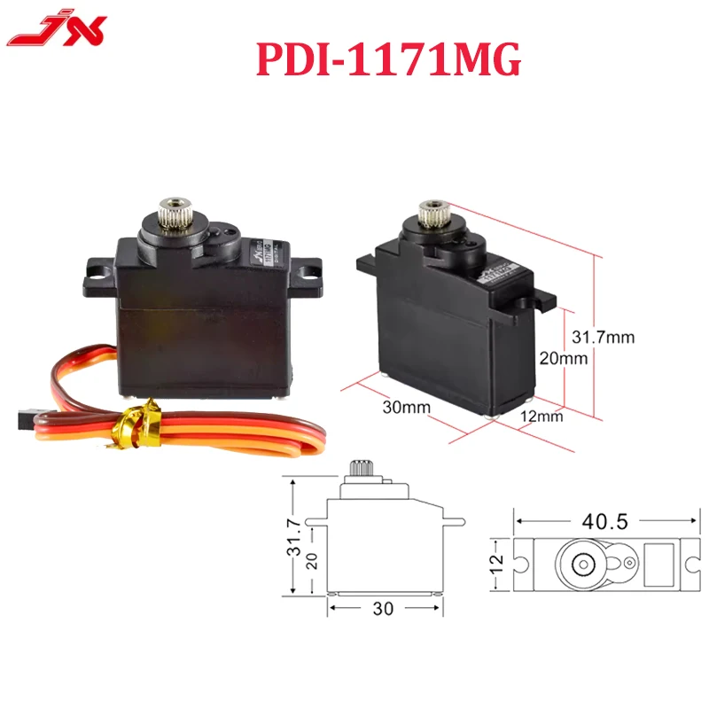 Good Quality JX PDI-1171MG 17g 3.5kg Torque Metal Gear Core Motor Micro Digital Servo for RC Models