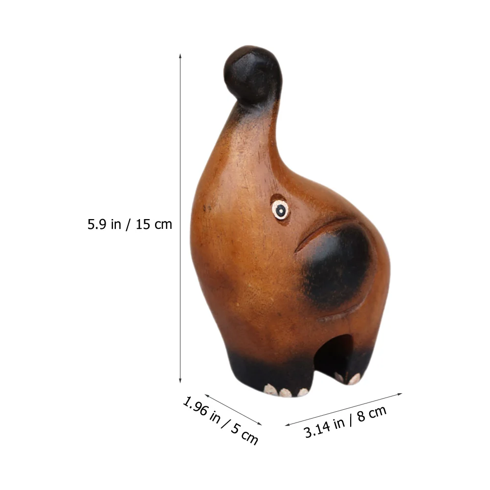 

1pcs Mini Elephant Wooden Small Elephant Decoration Lovely Animal Sculpture For Desk Shelf Home Ornament Craft Gift