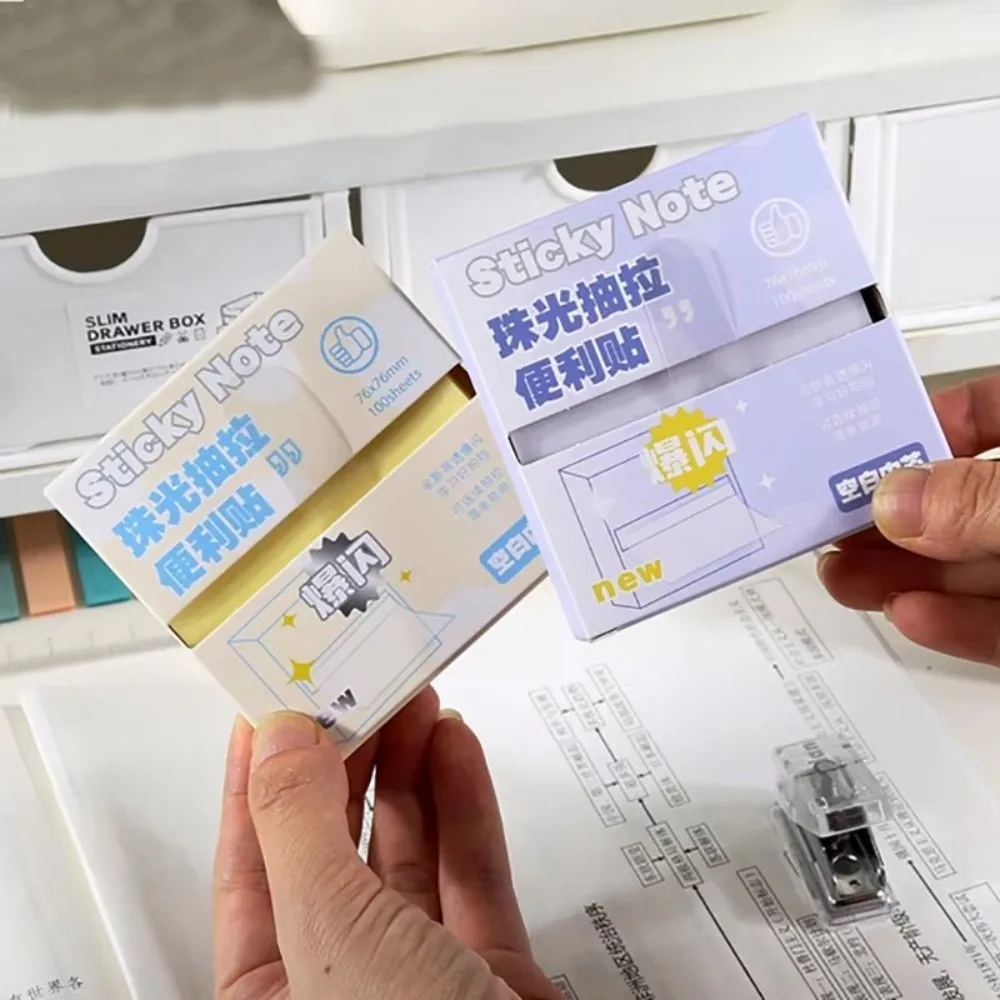 Note adesive con design estraibile Macaron Colore Blocco note traslucido Carta stile coreano Adesivi per messaggi fai da te Cancelleria per ufficio e scuola