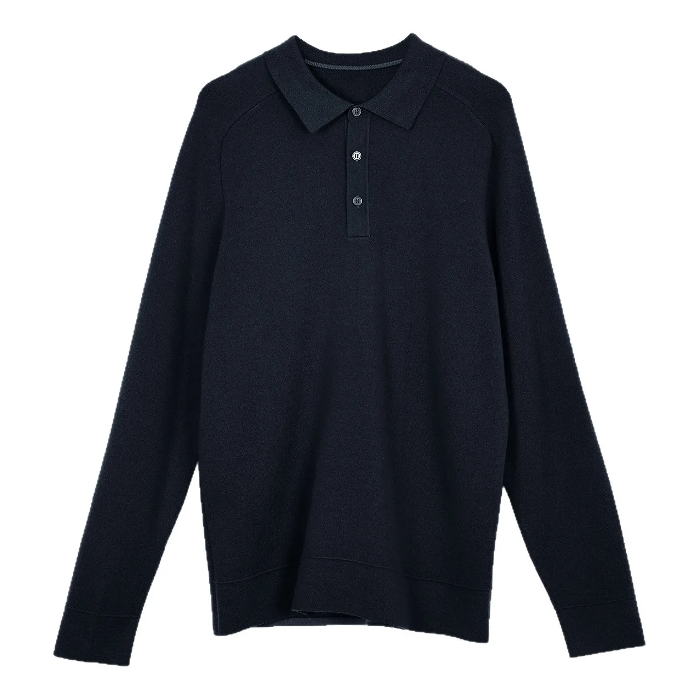 Lapel Turn Down Collar Top Regular Length Elegant Commuter with Autumn Three Button Single Breasted Placket Women T Shirts