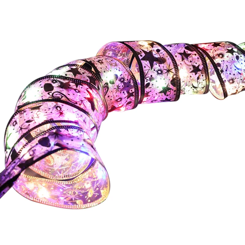 4M 40Leds Christmas Tree Ribbon Light Decoration String Lights DIY Lace Bows String Light Home Decors New Year Light