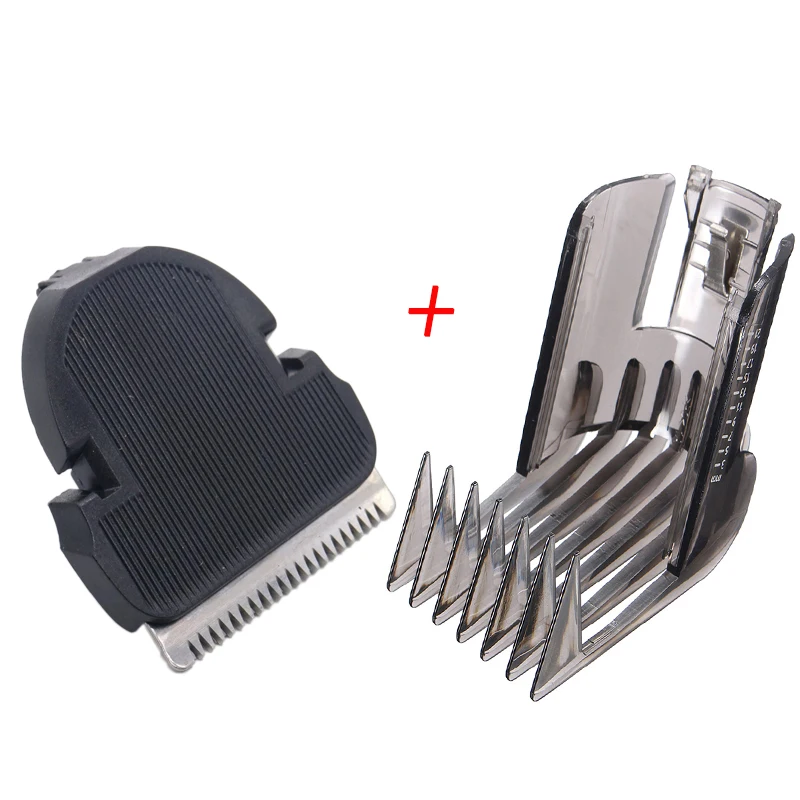 2Pcs/Set Replacement Hair Clipper Comb + Barber Hair Trimmer Cutter For Philips QC5105 QC5115 QC5155 QC5120 QC5125 QC5130