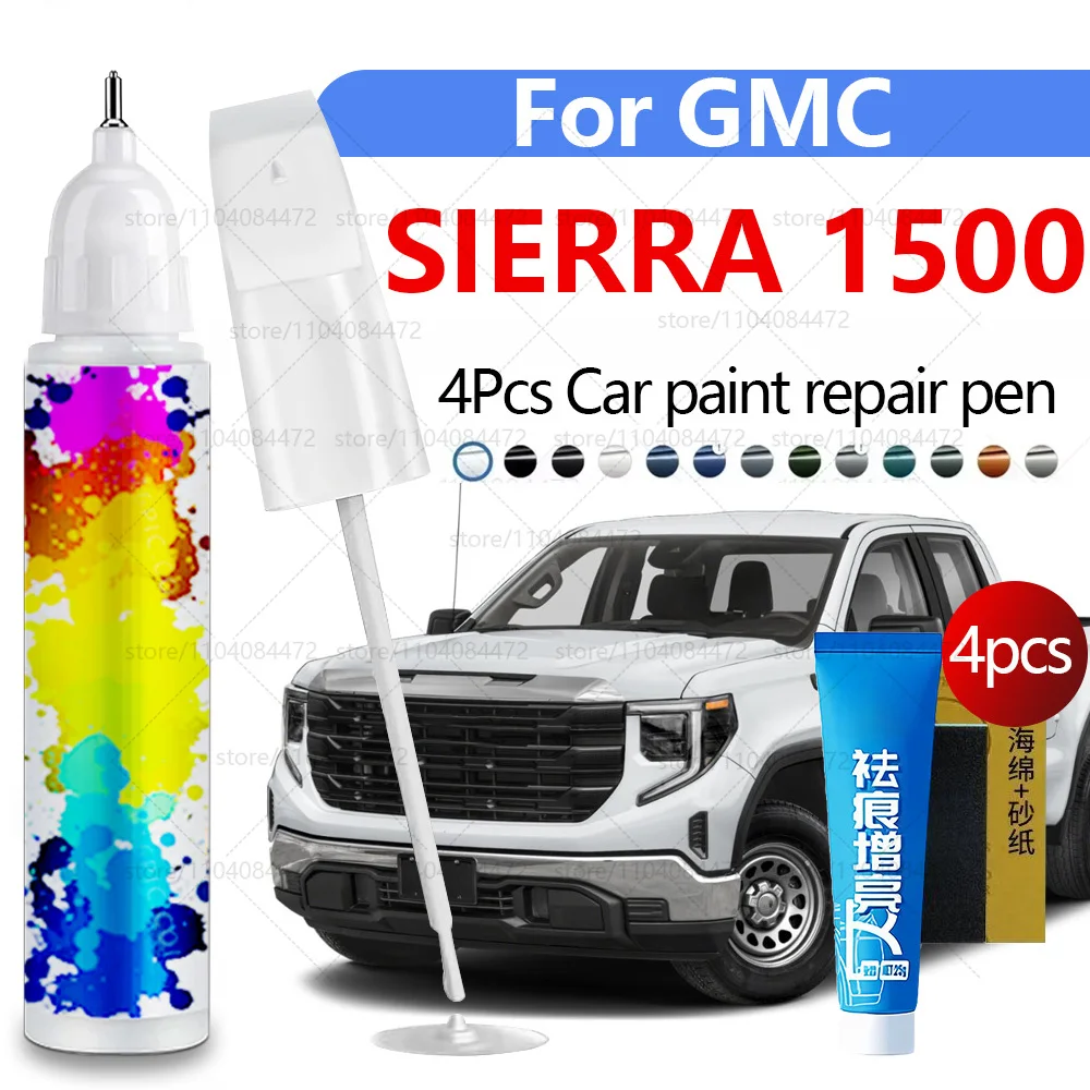

Ручка для ремонта автомобильной краски для 1999-2025 GMC SIERRA 1500, аксессуары для ремонта царапин, 4 шт., черный GBA, белый, ГАЗ, синий GLT, бронза GXN
