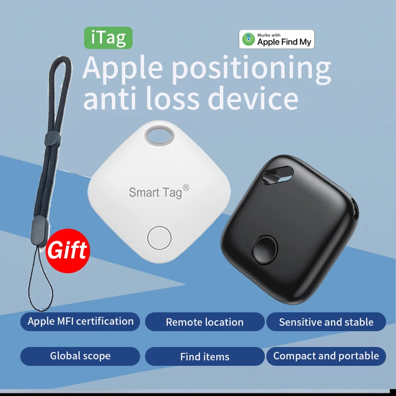 Itag Find My Locator Mini GPS Tracker IOS System Positioning Anti-loss Device For Elderly Children Pets Works With Find My APP