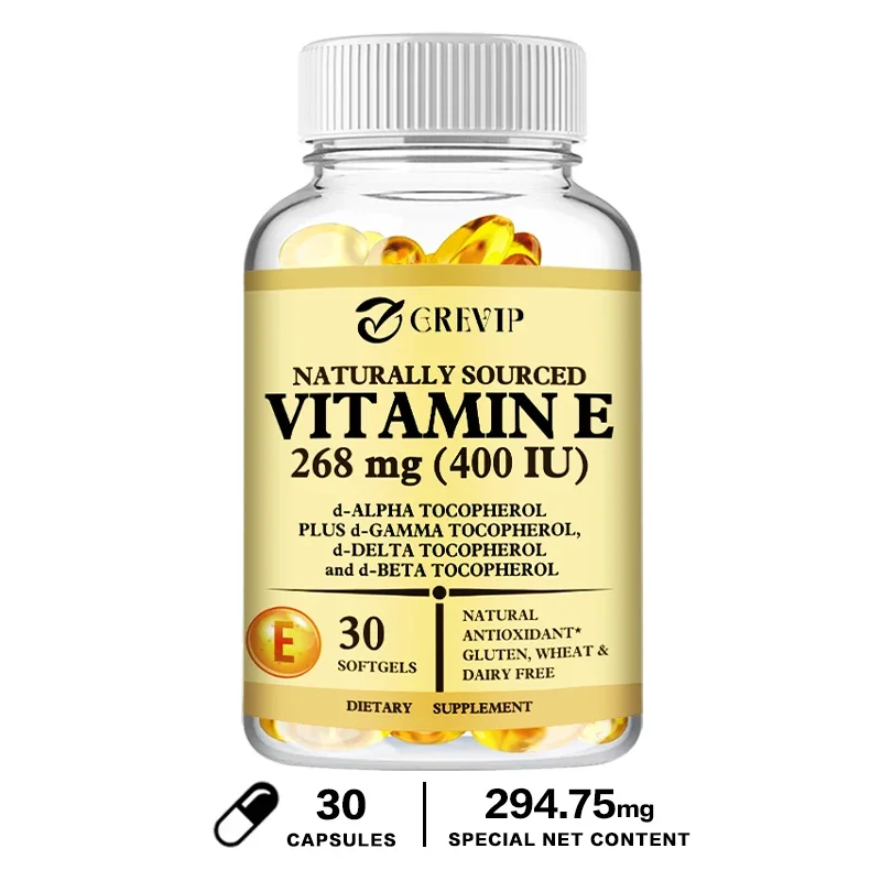 Vitamin E - Skin and Liver Health, Improves Blood Circulation, Protects Cells From Oxidative Stress