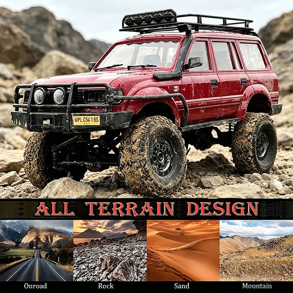 

Новый радиоуправляемый внедорожник C54-1 Red RC Rock Crawler 2.4G 1:16 в полном масштабе, для взрослых и детей, для бездорожья и скалолазания
