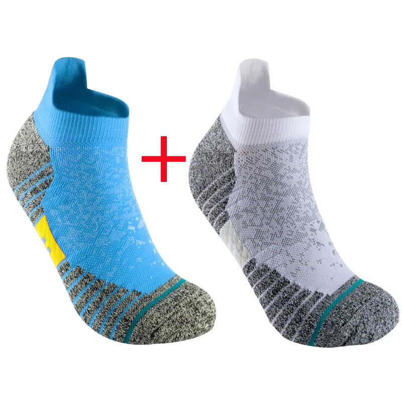 2 Paar Fahrradsocken für Herren, Kompressionssocken für Krankenpfleger, Radsportsocken für Damen, MTB-Schutzsocken, Sportsocken mit Grip, Barre-Socken, unsichtbare Socken. – Detail 7