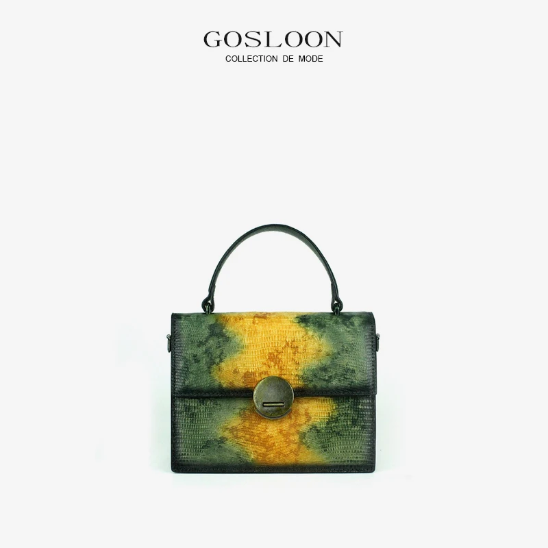 

GOSLOON 2022 WOMEN'S BAG FEMALE EVEING PURSE FASHION NEW DESIGNER HANDBAG LEATHER SHOULDER CROSSBODY PAINTED STYLE LUXURY BRAND