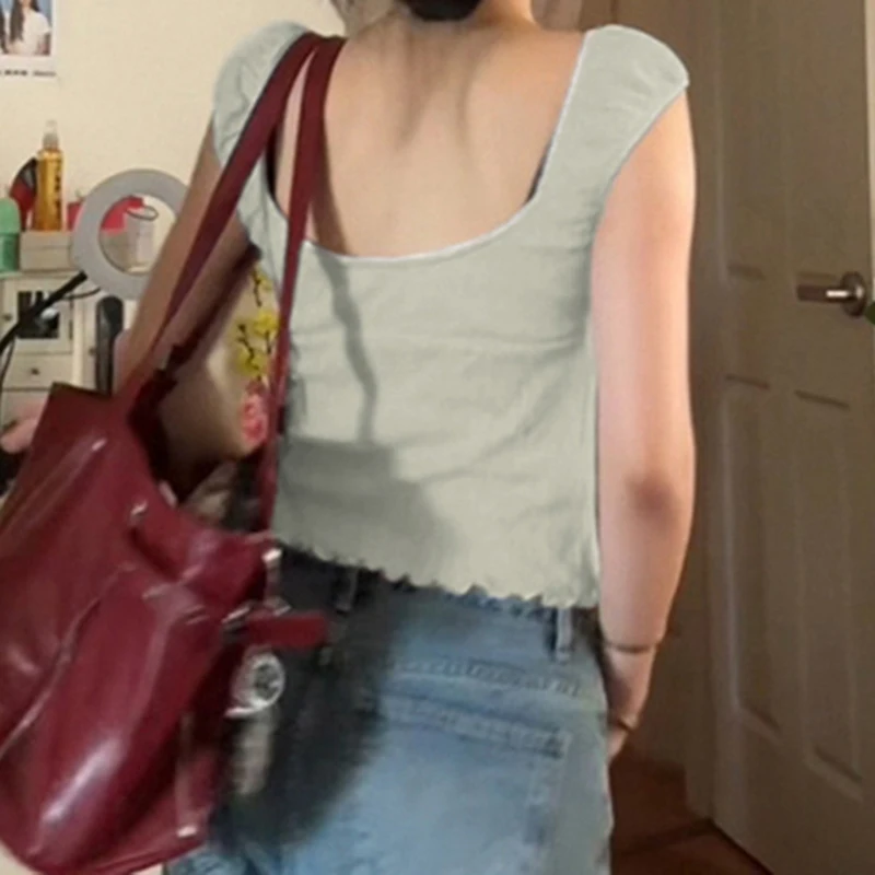 FabGirls Breathable Ruffle Patchwork Me Ne ort Sve T-irt Slimming Knitted Top Versatile Commute Sle Creative Pat...