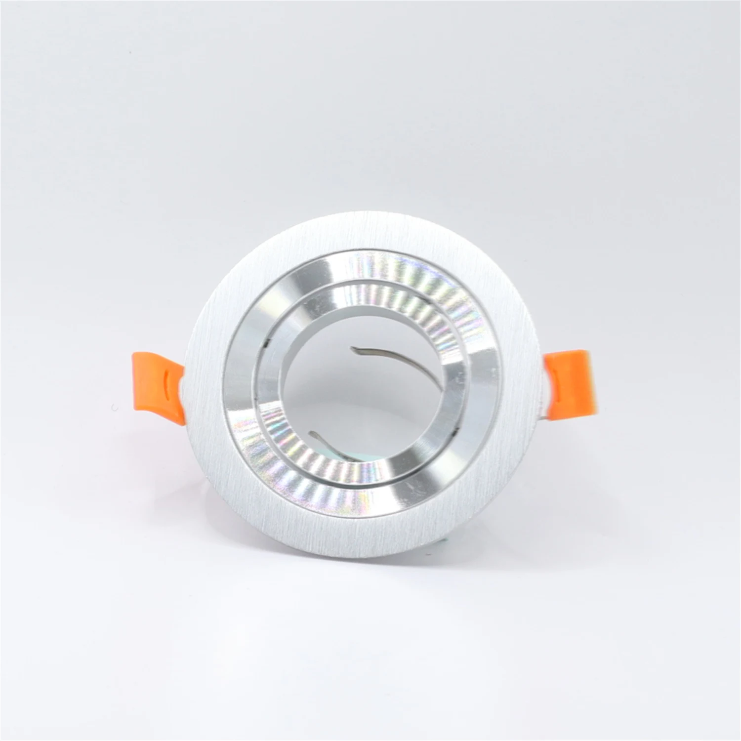 Alumínio Recesso Rodada Housing Frame, LED Downlight Fixture, Acessórios de Iluminação, MR16, GU5.3, GU10