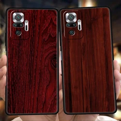 Carved Wood Phone Case Cover for Redmi 13C 10C Note 13 12 10 11 Pro Plus 7 8T K40 K50 Gaming Pro Plus Soft Shell Capas Funda Bag