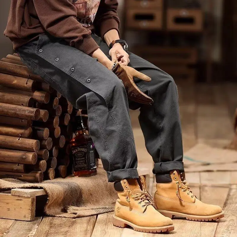 Pantalons pour hommes Y2K Joggers Salopette Vêtements quatre saisons Pantalon thermique Baggy Sweats Lâche Streetwear Jeunes Sweetpants En Gros