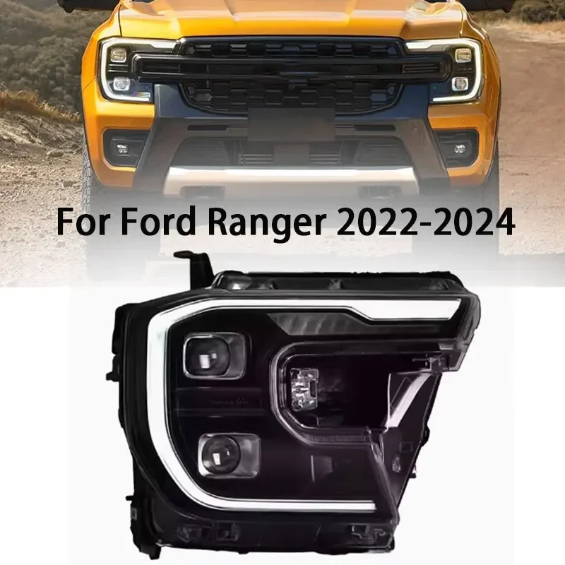 

Car Styling Head Lamp Assembly For Ford Ranger T9 Headlight 2022-2024 Upgrade Modified to NEW T9 Dynamic Turn Signal Headlights