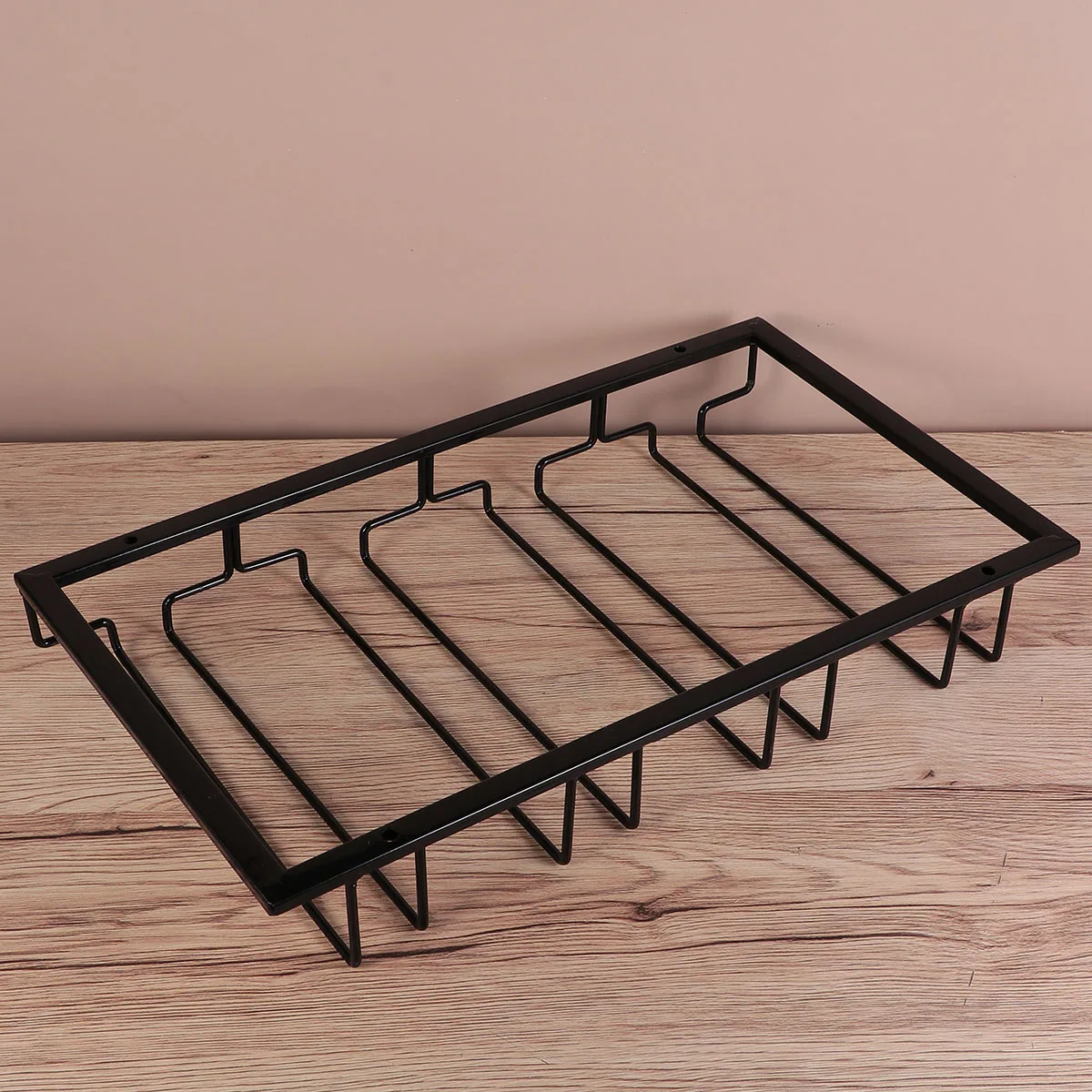 

Iron Cup Holder Wine Glass Rack Wine Glass Hanger Wine Glass Hanging Stand for Bar Home (Black, 4-Slot )