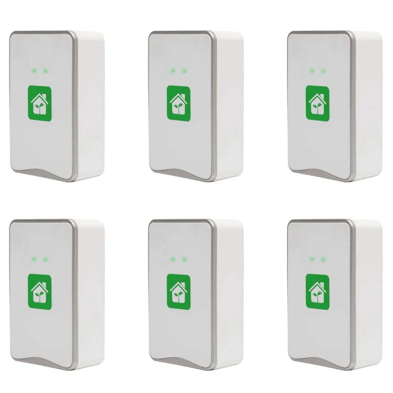 

6X Подключаемый очиститель воздуха с генератором отрицательных ионов, без фильтра, для удаления аллергенов, загрязняющих веществ и запахов - вилка EU - A54Q