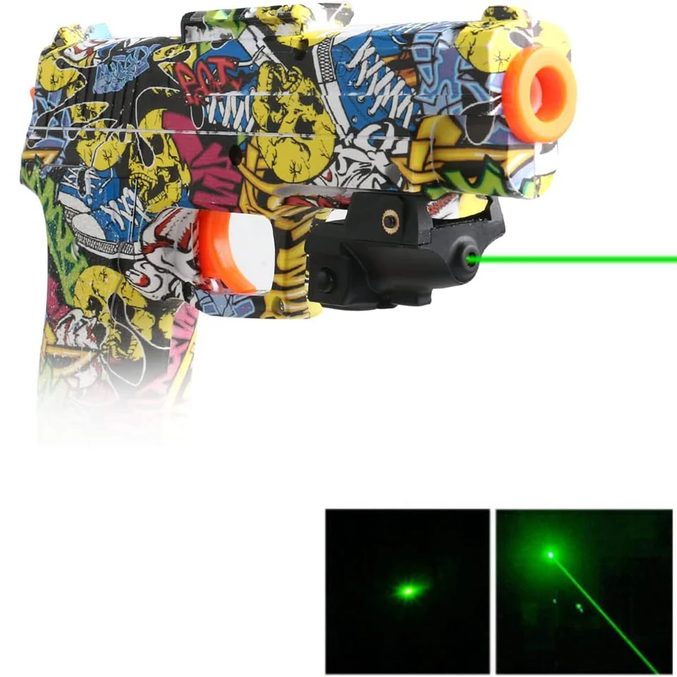 Tactical Weapon Laser Beam Blue Green Laser Sight Compact USB Rechargeable Adjustable Lasers for Pistols with Picatinny Rail