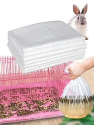 50Pcs Disposable Rabbit Cage Liner 4Size Plastic Bunny Cage Mat Film Replacement Diapers Universal Toilet Film For Small Animals