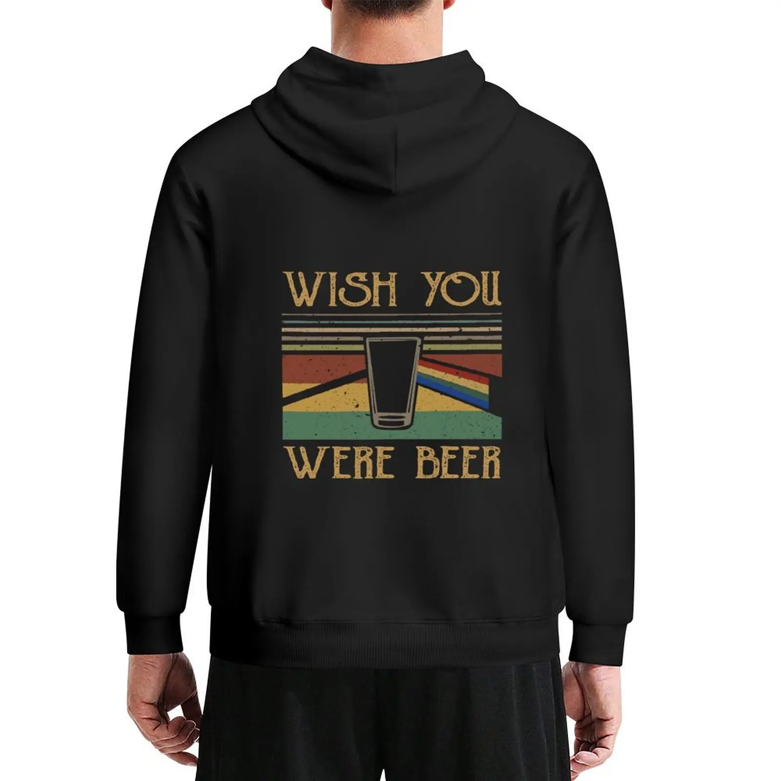 

Wish You Were Beer Vintage Hoodie men's sweat-shirt korean autumn clothes mens clothing anime clothing japanese hoodie