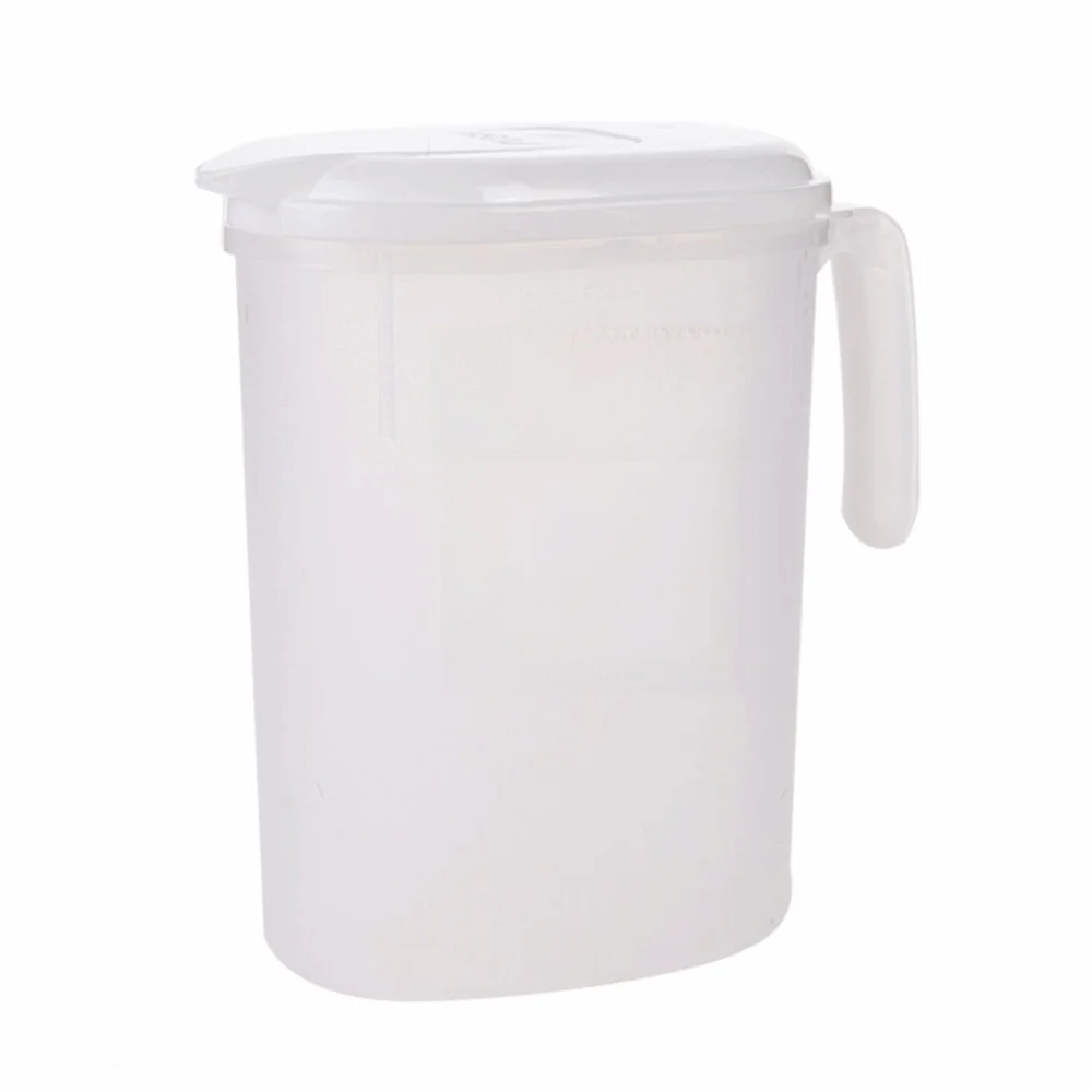 1800ml Water Jug Large Capacity Container Food Grade Resin Beverage Pitcher Wide Mouth Transparent Visible Drink Pot