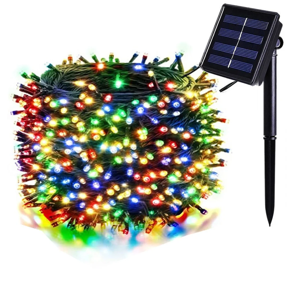 300LED Solar String Light Fairy Outdoor Garden Waterproof Lamp 2024 Christmas Garland Xmas Holiday Party Home Decoration