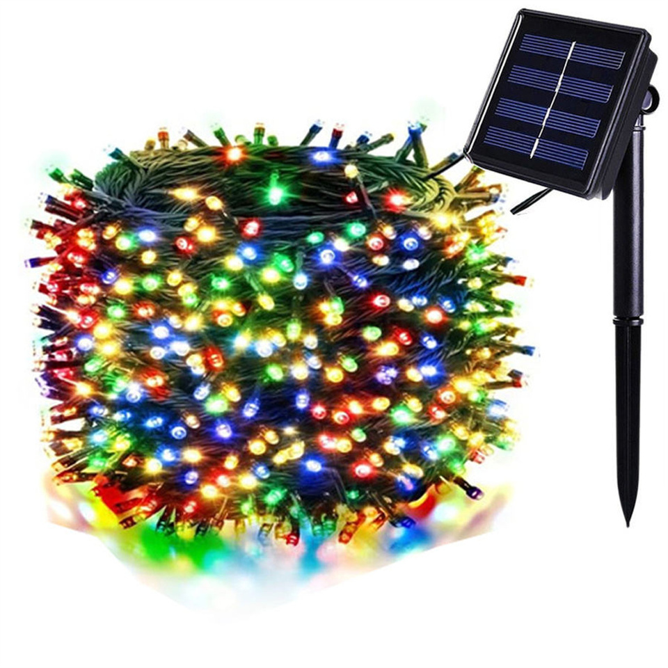  300LED Solar String Light Fairy Outdoor Garden Waterproof Lamp 2024 Christmas Garland Xmas Holiday Party Home Decoration 