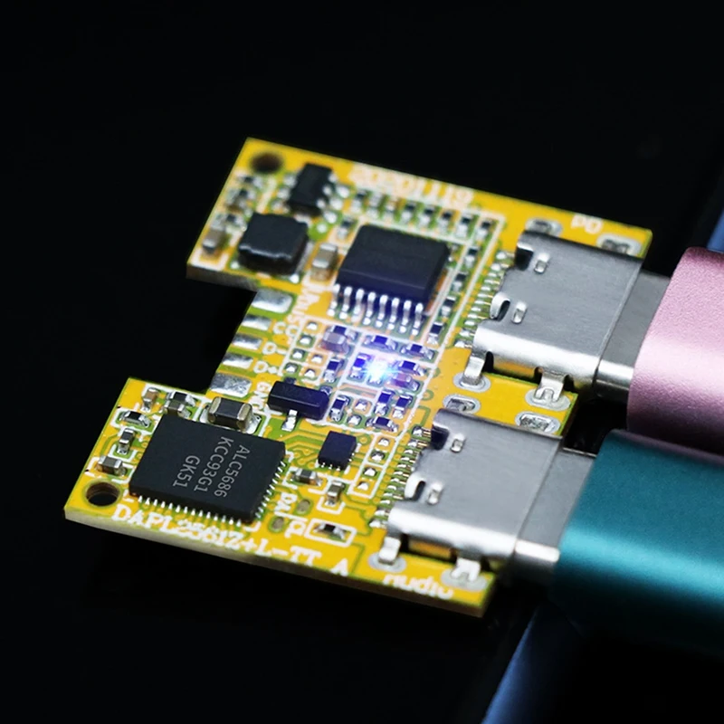 Топ предложения двойной тип C цифровой аудио адаптер модуль ALC5686LED прослушивание песен и зарядка 2 в 1 цифровая плата декодирования звука