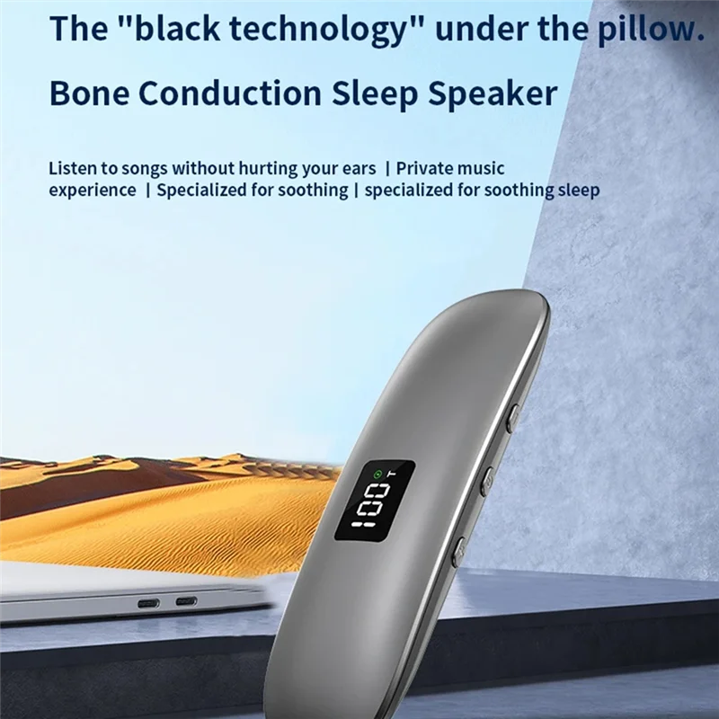مكبر صوت بلوتوث صغير توصيل عظمي تحت وسادة بلوتوث Soundar مشغل موسيقى MP3 لاسلكي يدعم بطاقة TF
