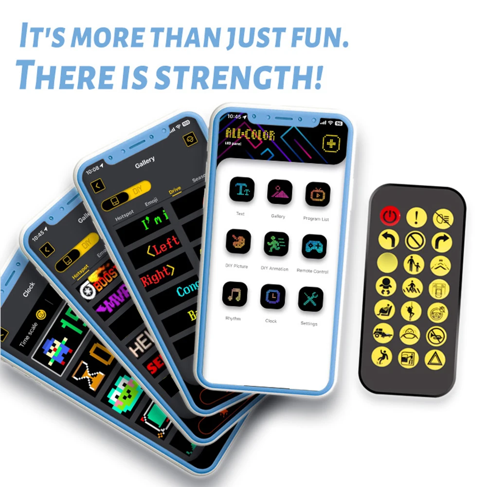 APP 제어 유연한 LED 매트릭스 패널 LED 디스플레이 화면 매장 호텔 바용 Bluetooth 호환 스크롤 광고 LED 사인