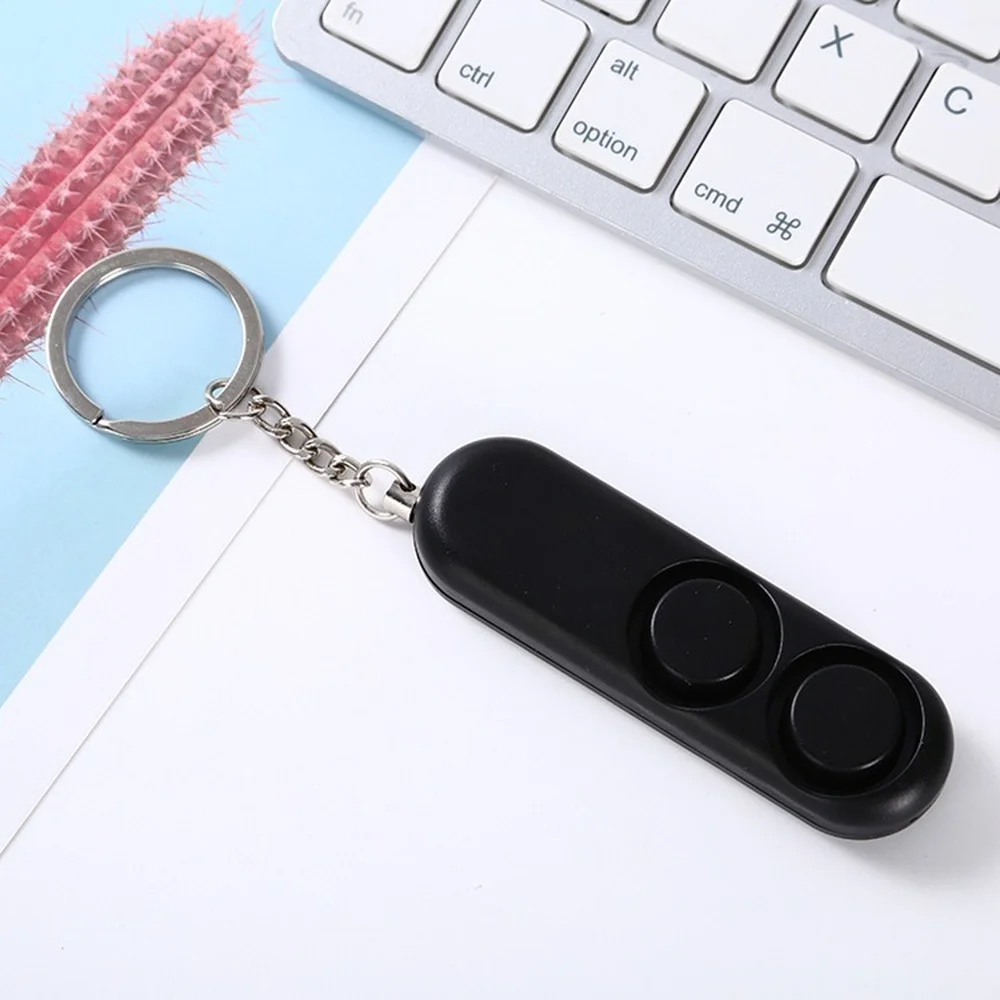 자기 방어 강간 방지 장치 공격 공황 듀얼 스피커, 시끄러운 경보 경고, 안전 개인 보안 키체인 가방 펜던트, 120dB