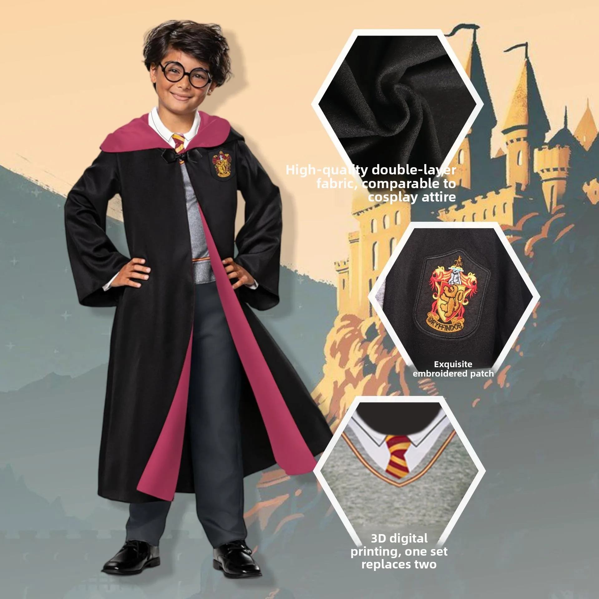 loween Performance per bambini Dr Mago Mantello Costume di scena Tradizionale cinese etnico Faion da donna Primavera 2025