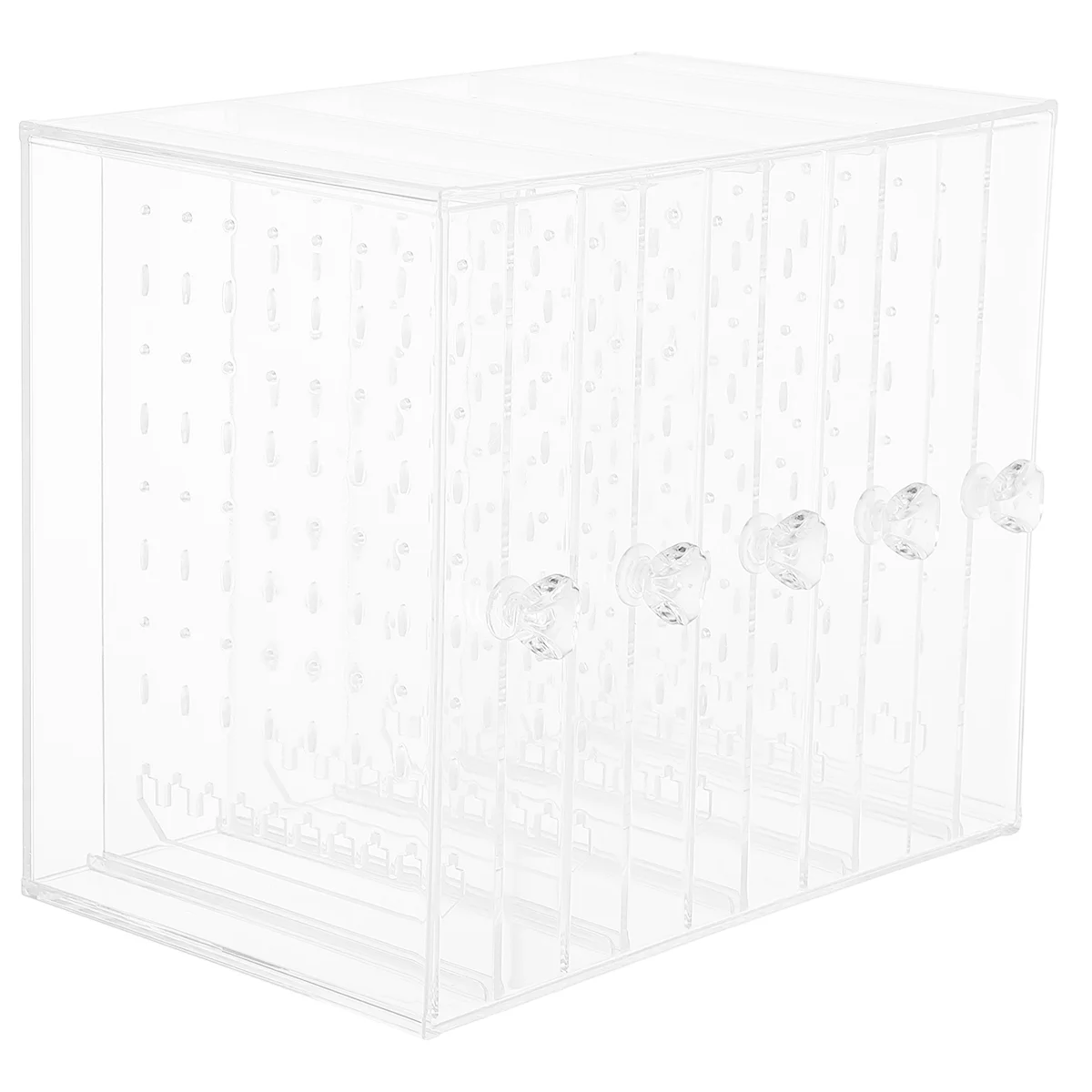 

Transparent Earrings Jewelry Storage Box Display Stand Plastic Organizing Boxes for Organizer Packaging Shelf Holder Necklaces