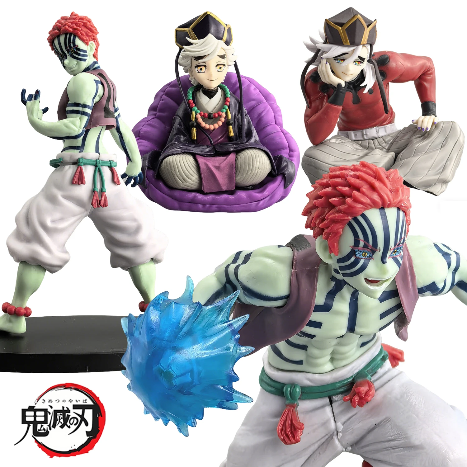 

1-4pcs Anime Demon Slayer Akaza Douma Premium Chokonose Noodle Stopper Anime Figure Action Figures Collection PVC Model Toy Gift