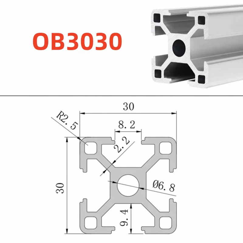CNC aluminium profil 3030 aluminium profil extrusion 100mm-100 0mm EU standard 3D drucker teile anode draht guide aluminium profil