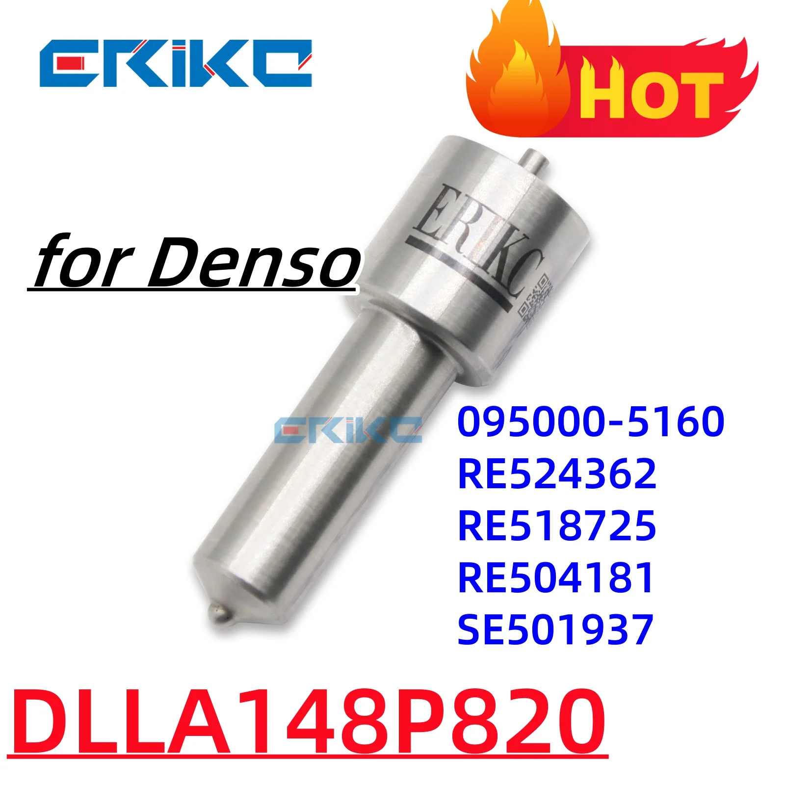 erikc Common rail diesel DLLA148P820 nozzle fuel injector 093400-8200 for 095000-5160 RE524362/RE518725 RE504181/SE501937